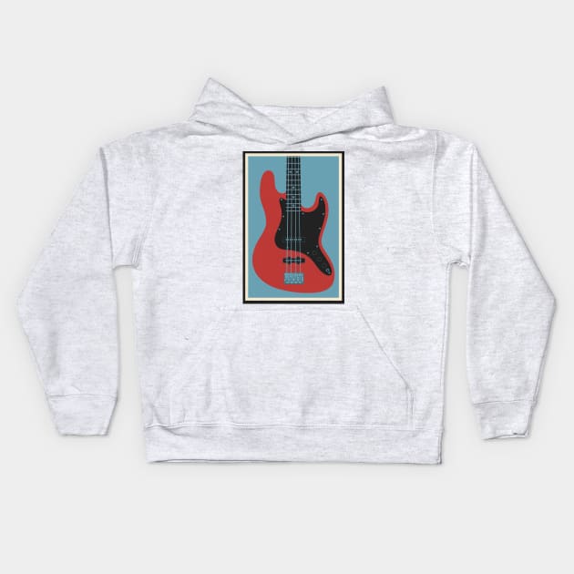 Jazz Bass Kids Hoodie by mrspaceman